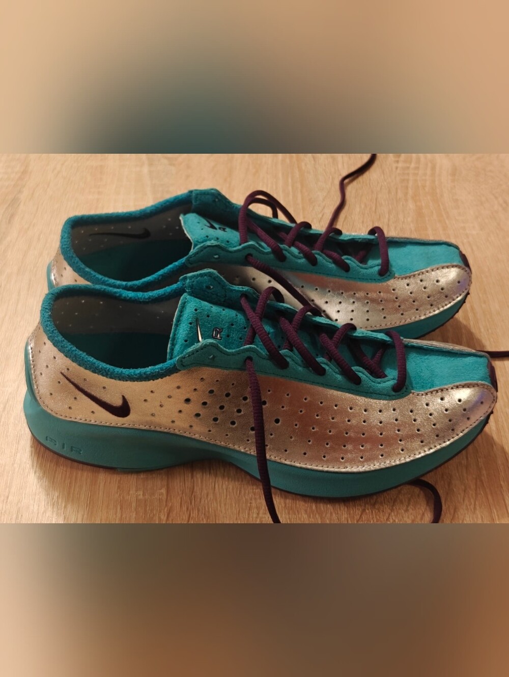 Nike Air Superfly Metallic Silver Women's Size 8 Sneakers Y2K Style